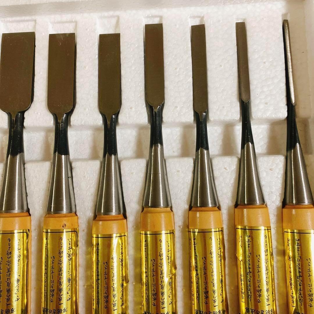 追入鑿ノミ大内グミ柄本刃付10本組